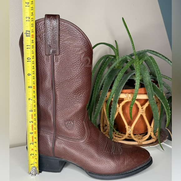 Ariat Brown Leather Western Cowboy Boots Men’s 10.5D Roper Ranch Boots - Picture 11 of 14